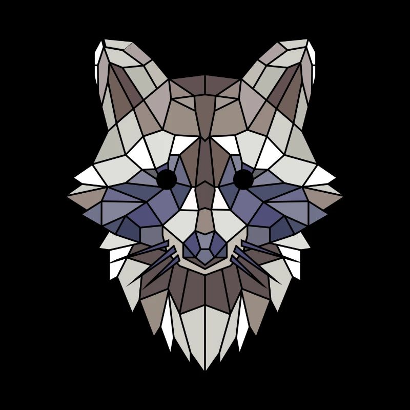Polygon Art Geometrischer Waschbär Geschenk