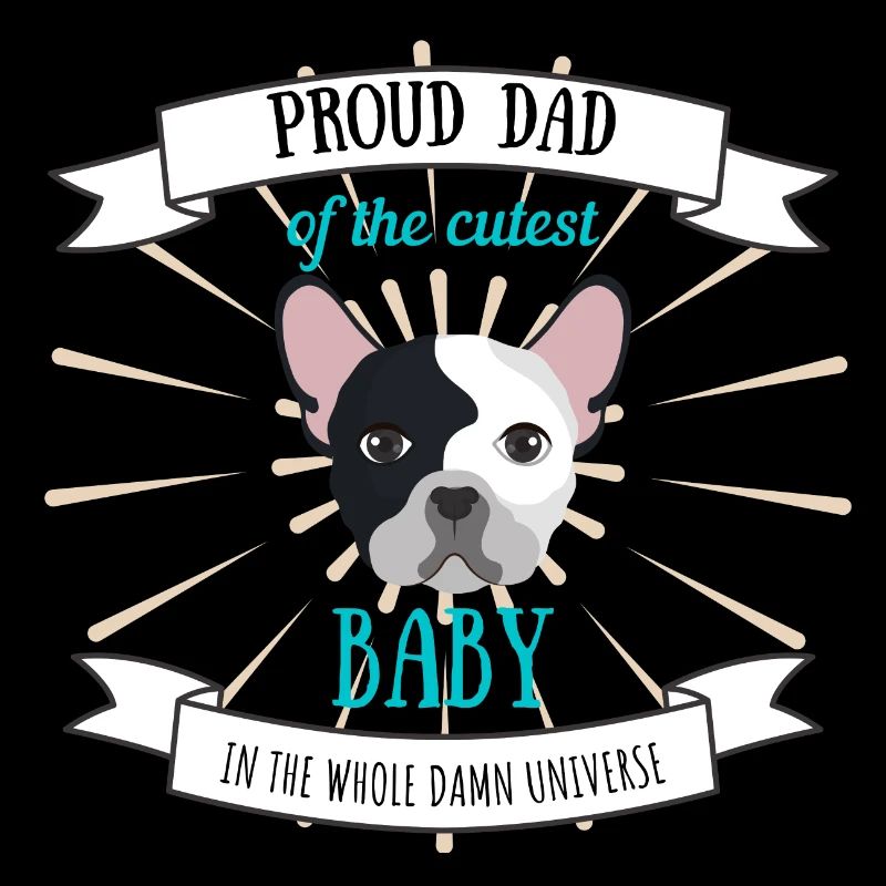 Fier papi de chien chien bouledogue français