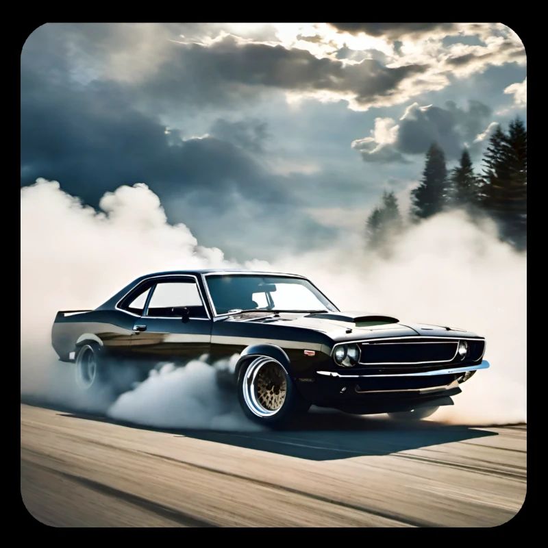 Noir Odtimer Drift Car Turbo avec Fumée