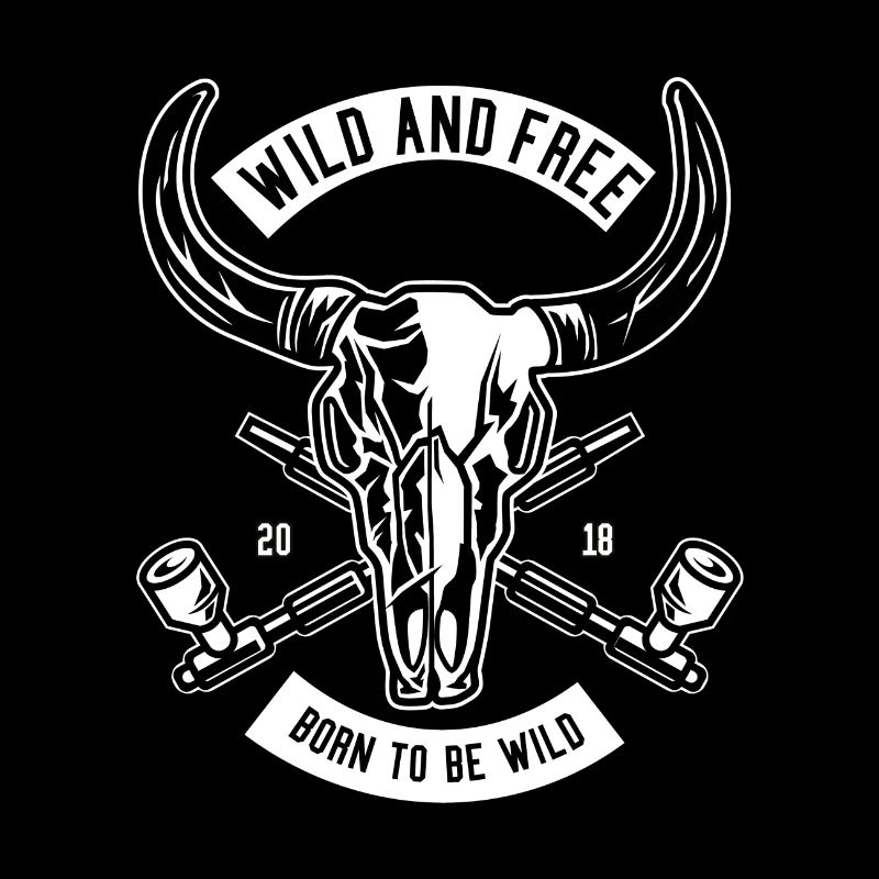 Büffel Schädel Wild & Free