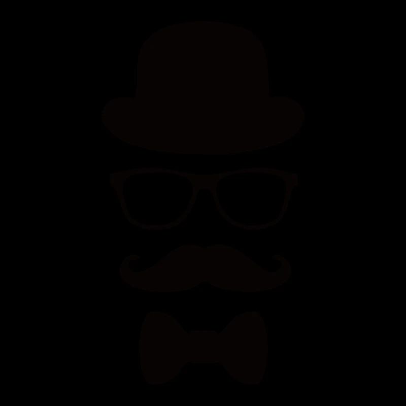 Inkognito Mann mit Melone und Mustache