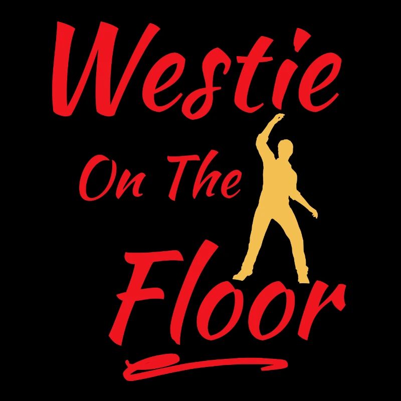 Westie on the floor West Coast swing gift