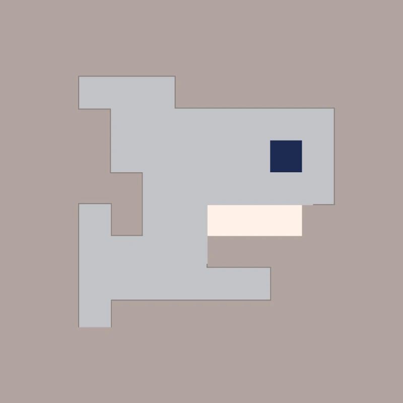 Sharky Hai Shark Sea 8bit Pixel Retro Design Fish