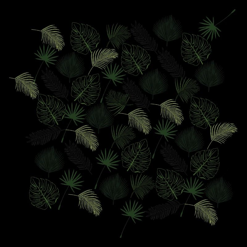 Jungle palm leaves