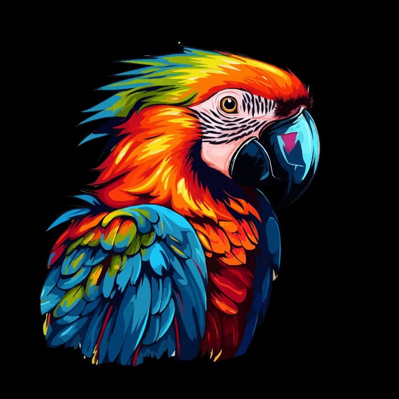 Perroquet coloré Splash de couleur
