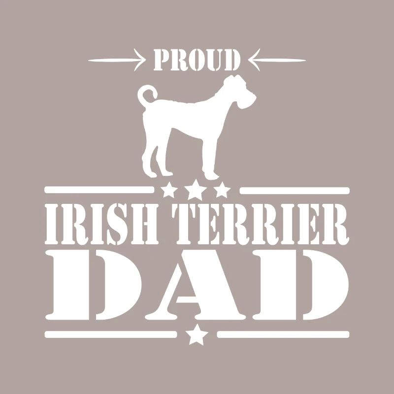 Irish Terrier Dad T Shirt - Stolzer Hunde Papa