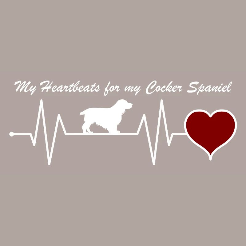 Englischer Cocker Spaniel Herzschlag mit Spruch