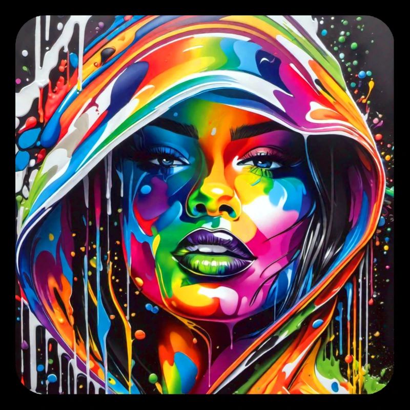 Femme dans le style graffiti