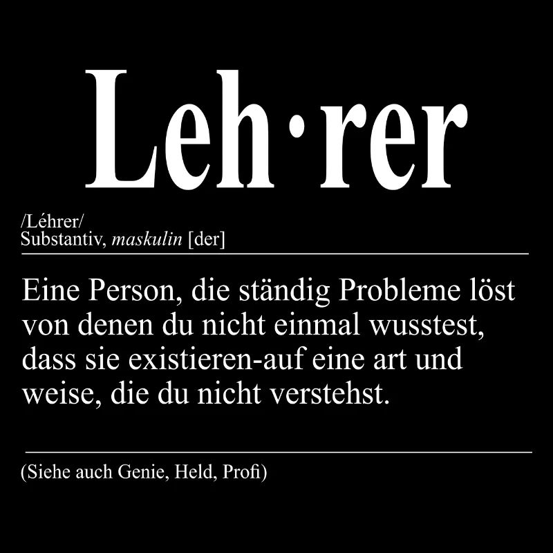 Lehrer Lustige Berufs Definition