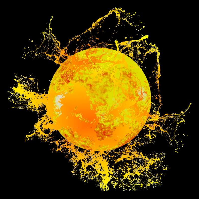 Sonne mit Farbspritzer