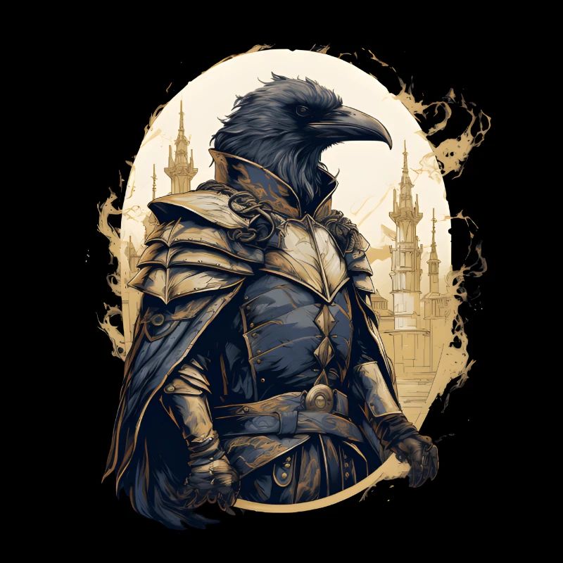 Raven Armor Medieval Castle Knight Bird