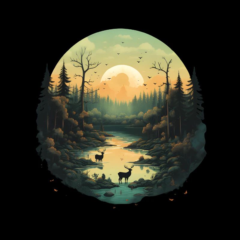 Nature, Sun, Animal, Environment, Water, River, Tree, Plants