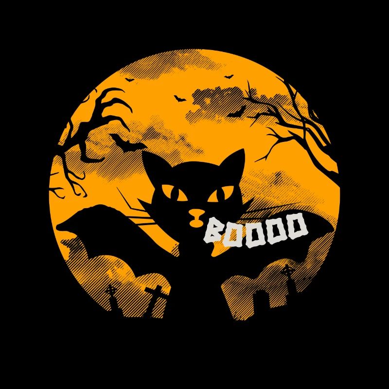 Helloween chat drôle et effrayant