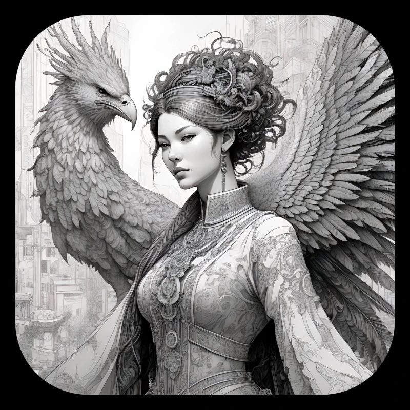 Fantasy Woman with Phoenix