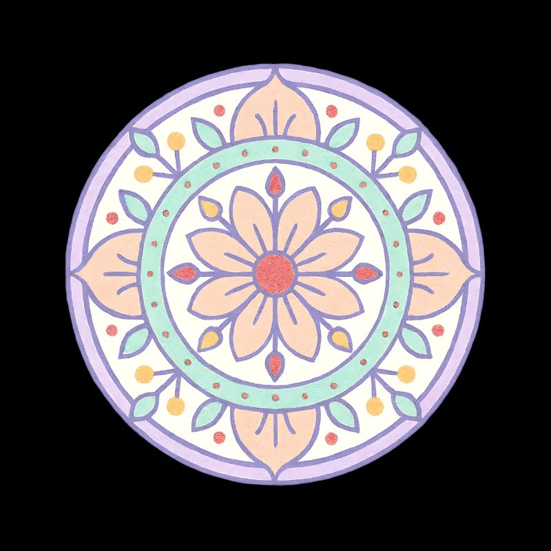 Mandala with risograph effect