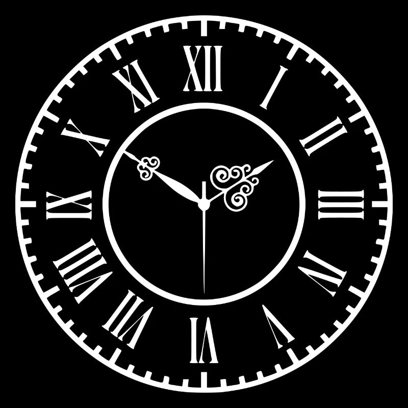 Roman numeral clock