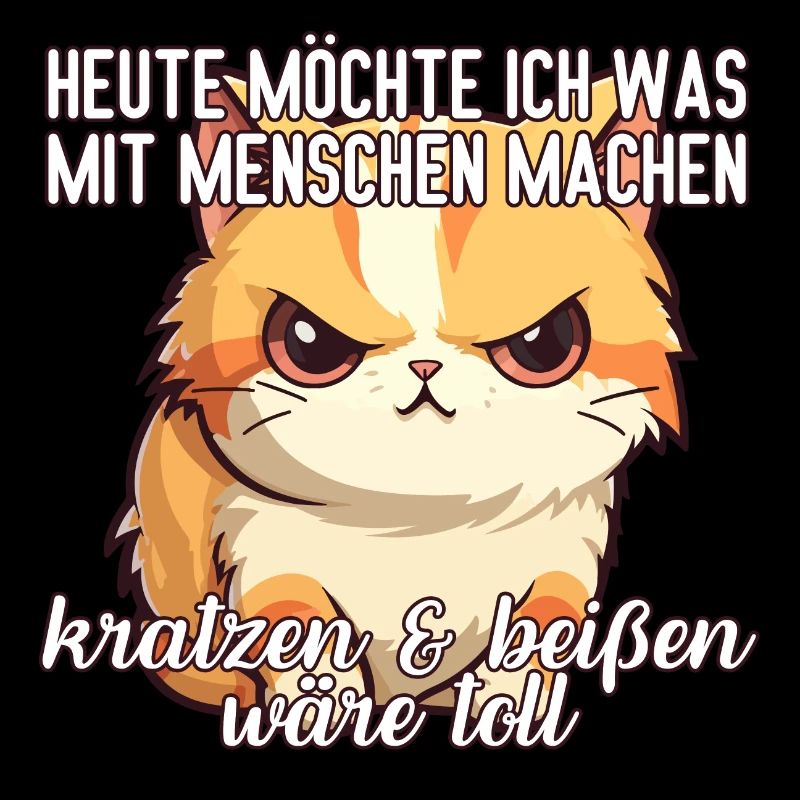 Heute möchte ich was mit Menschen machen Katze