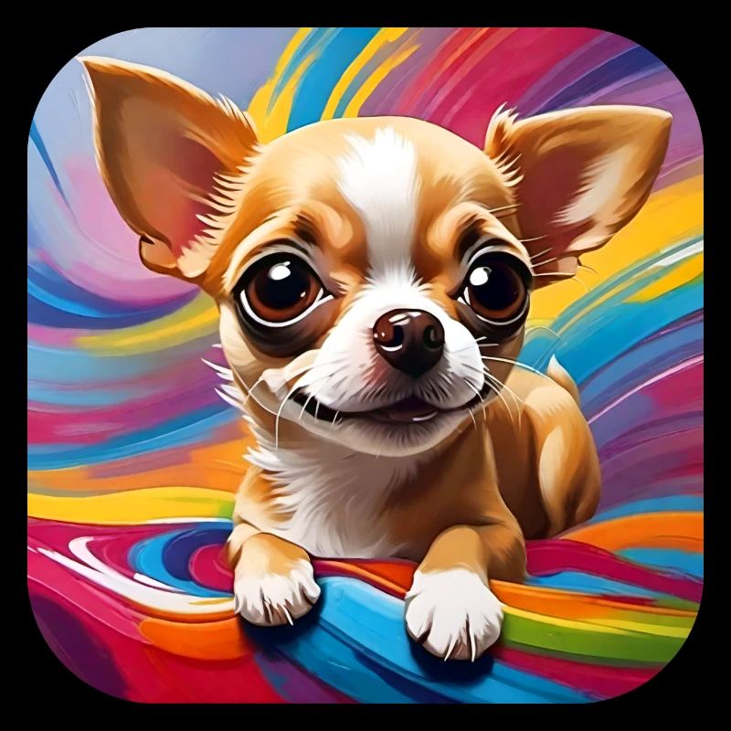 Mignon petit chien chihuahua dans un style comique