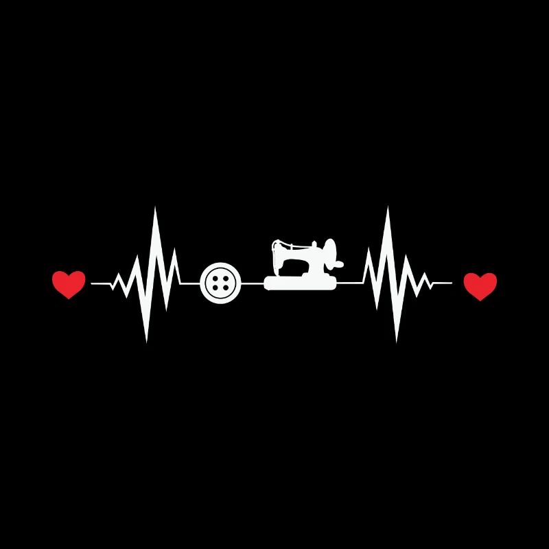 Devis à coudre Machine à coudre Égout Heartbeat