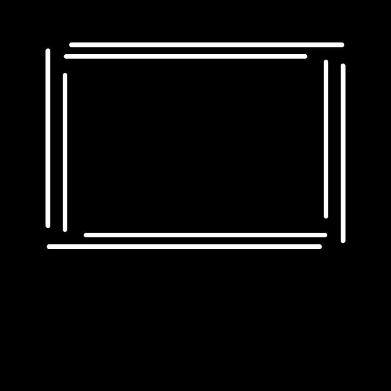Rectangular frame with white lines