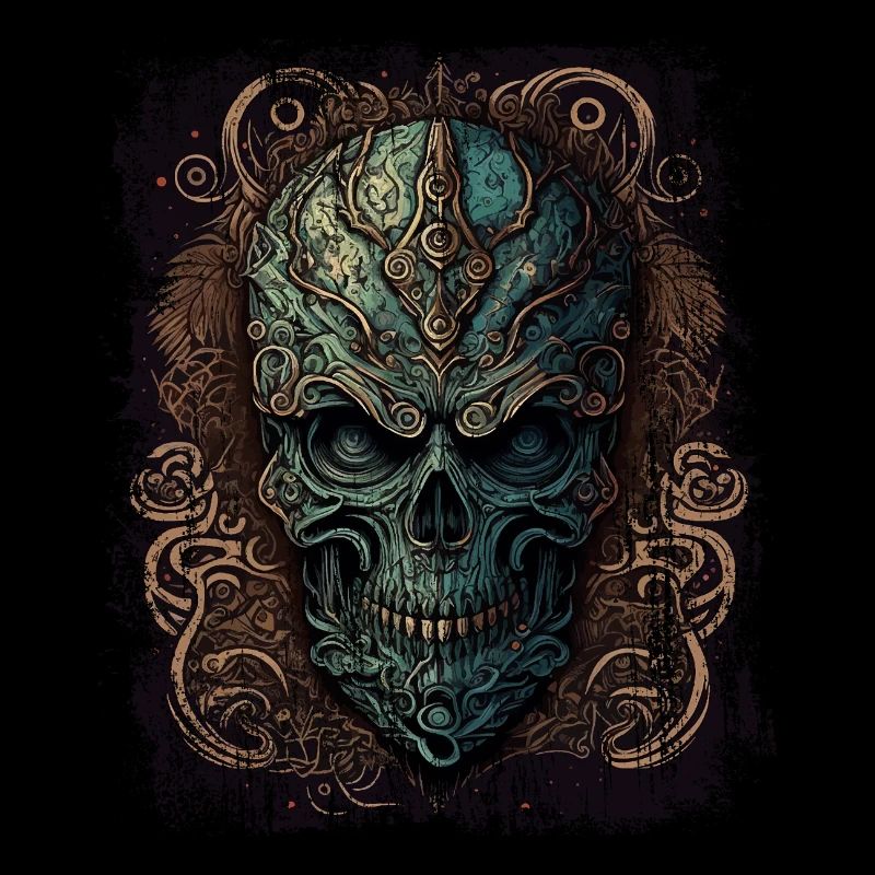 Victorian Zombie Skull