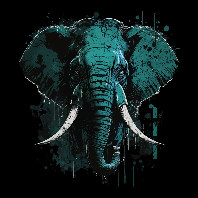 Elefant mit Stoßzähnen