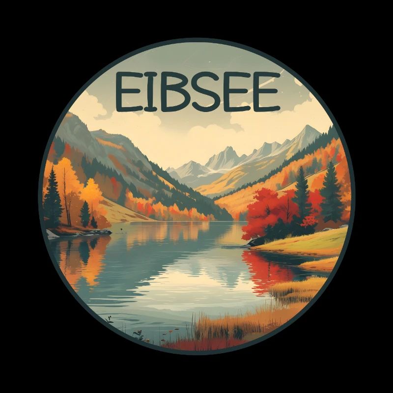 Eibsee retro bergsee
