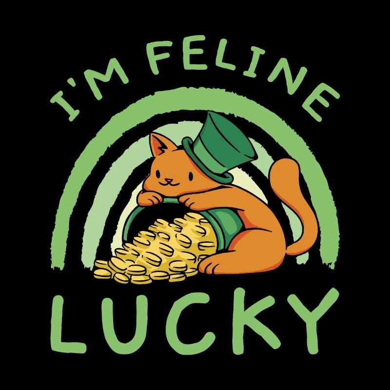 Saint-Patrick Chat heureux Kitty Chaton