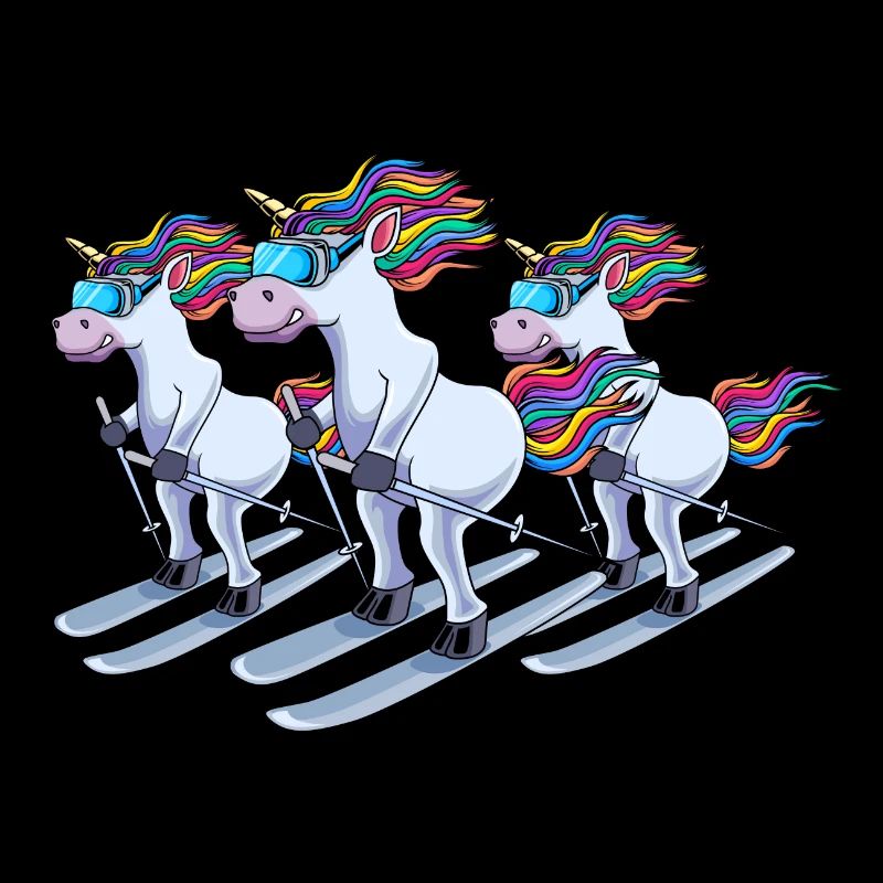 Ski par équipe sur piste de ski Licorne