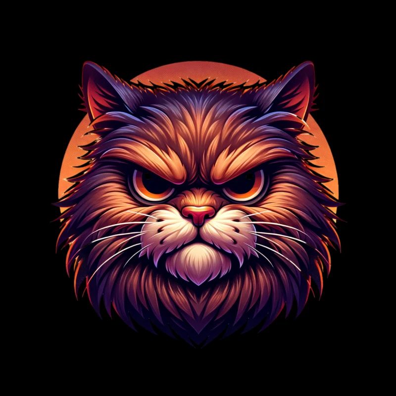 Chat en colère en colère
