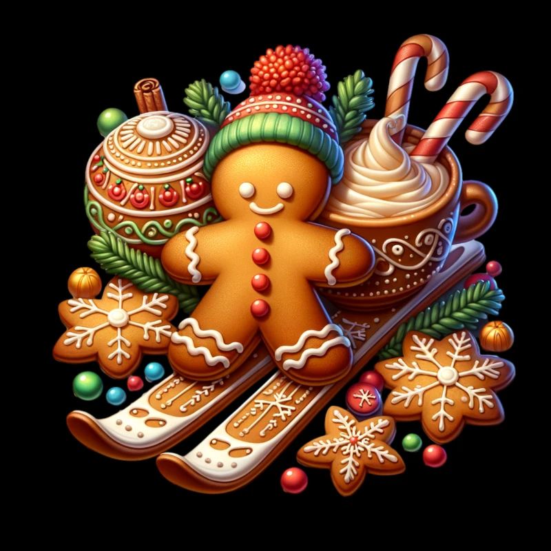 Ski Lebkuchen Lebkuchenmann Backen