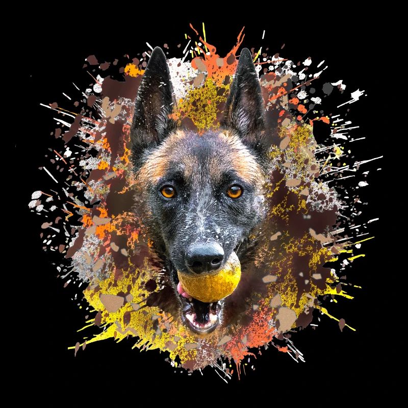 Malinois mit dem Ball