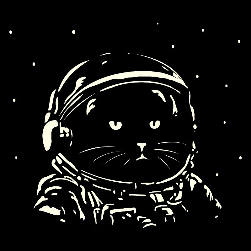 Chat en tant qu’astronaute en combinaison spatiale