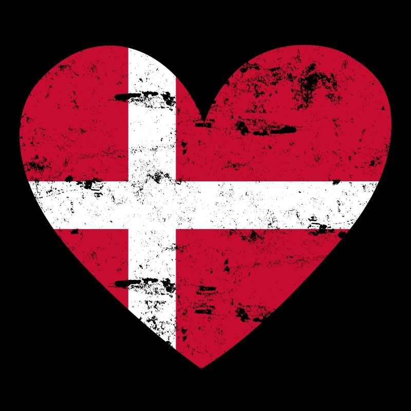 Flag Heart Denmark Flag