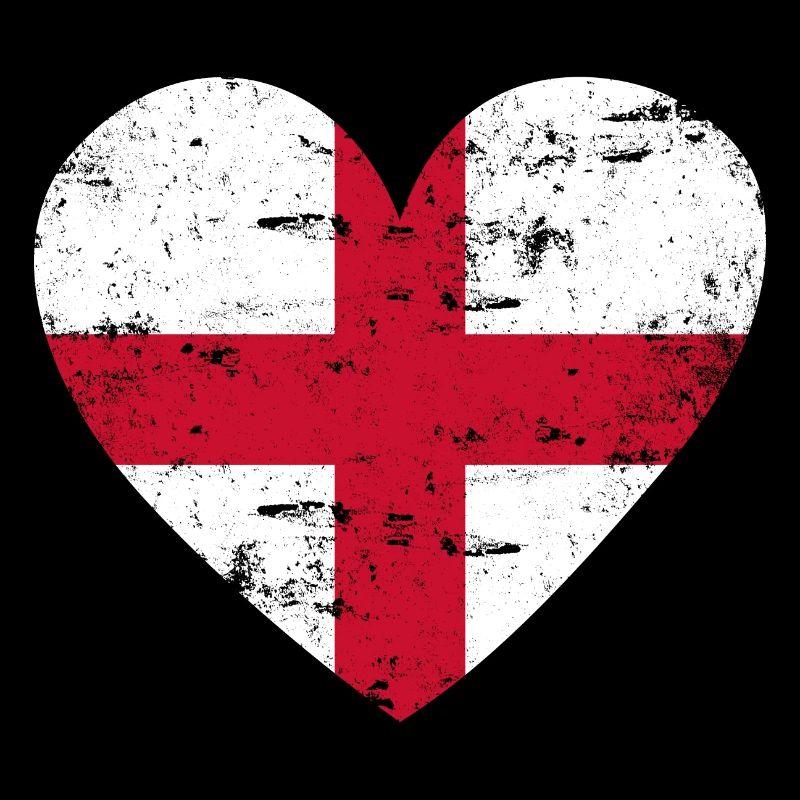 England Flaggenherz