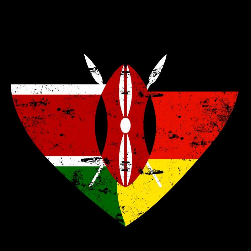 Kenya Germany Flag Heart2