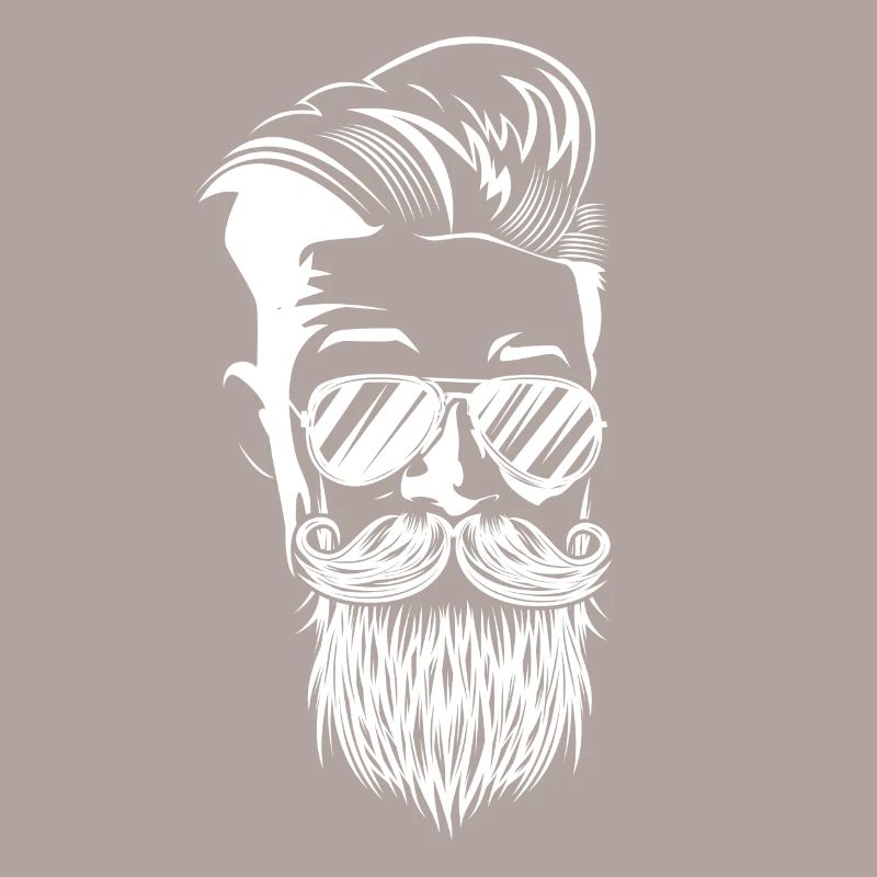 hipster beard full beard head