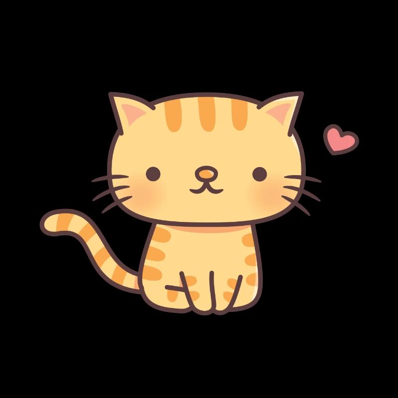 Cute Orange Tabby Cat Doodle