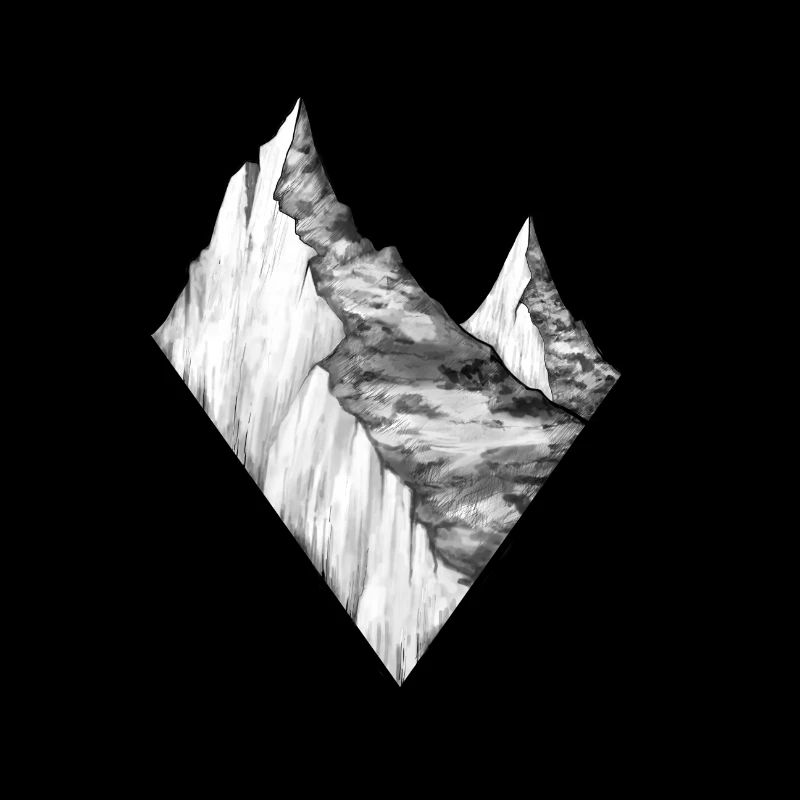 Escalade, logo montagne triangle