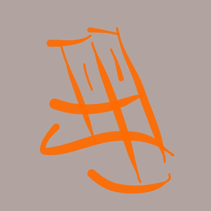 Abstract orange face - Abstract orange face