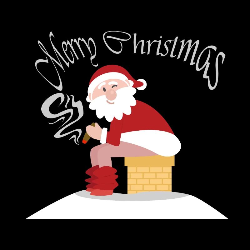 Weihnachtsmann Nikolaus auf Kamin Geschenk Idee