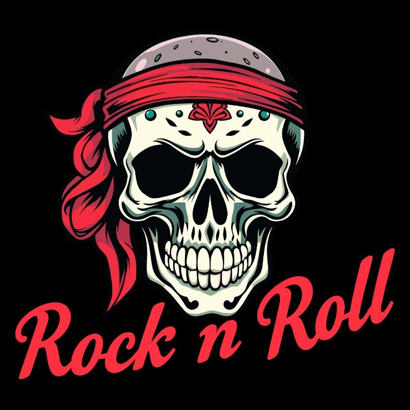 Conception de crâne Rock’n’Roll
