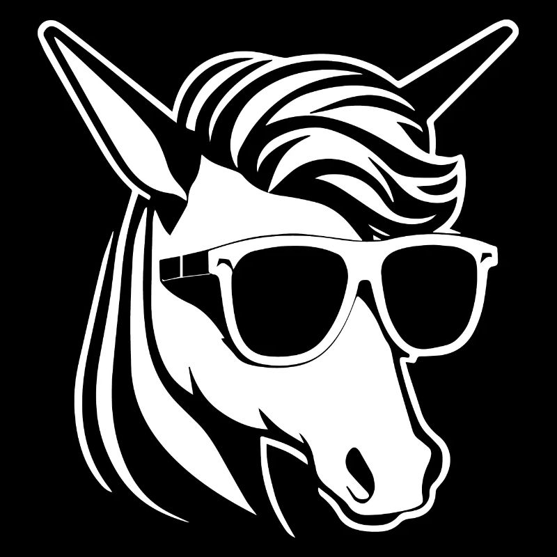 Lustige Einhörner mit Sonnenbrille Cooles Einhorn