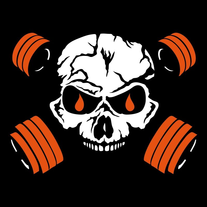 osso della testa della morte di bodybuilding
