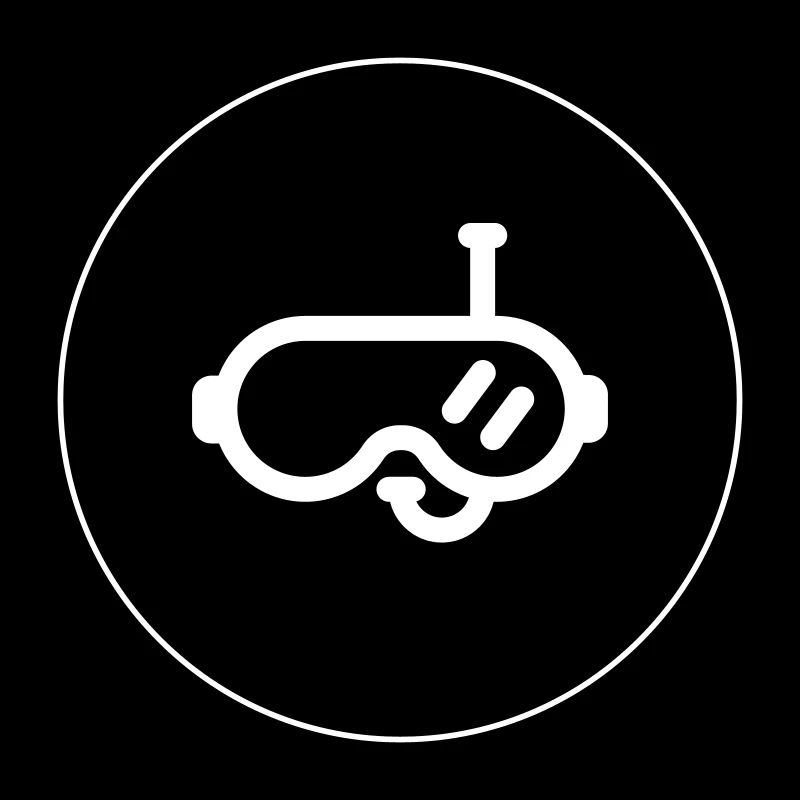 Diving goggles circle