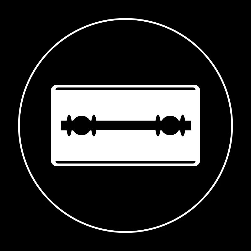 Rasierklinge Icon Kreis