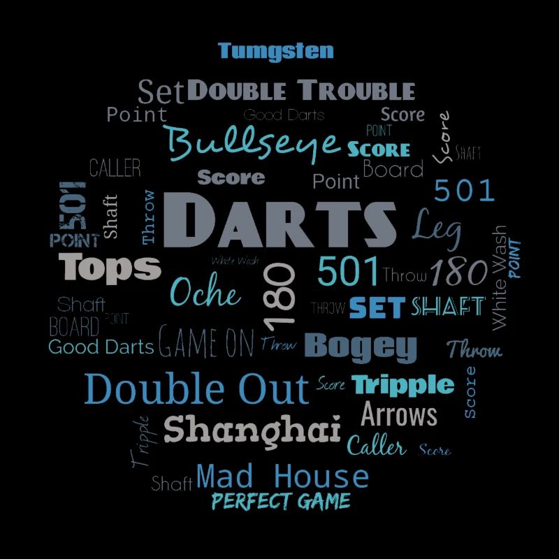 Dart - Word Cloud Blau