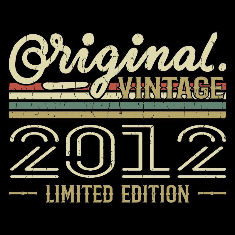 2012 Anniversaire Rétro 2012 Original 2012 Vintage