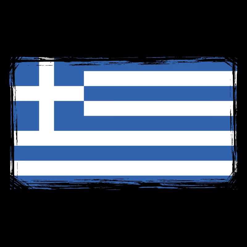 Grèce Drapeau Hellas Athènes Crète Kos Vintage