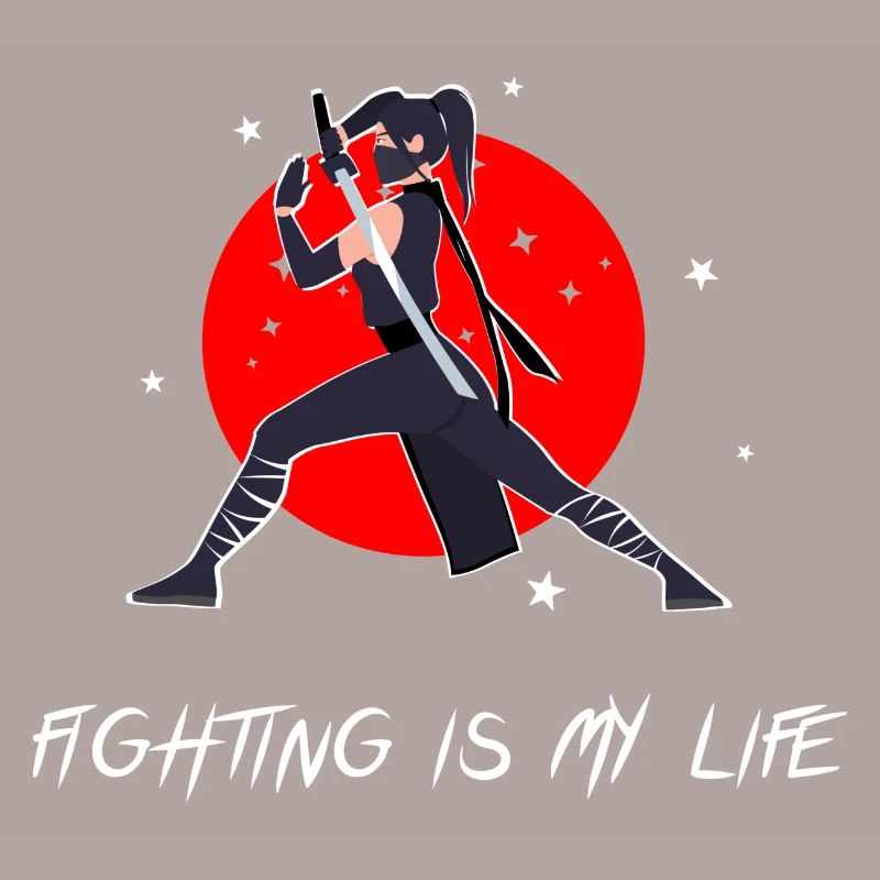 Combattant en pose de combat avec épée